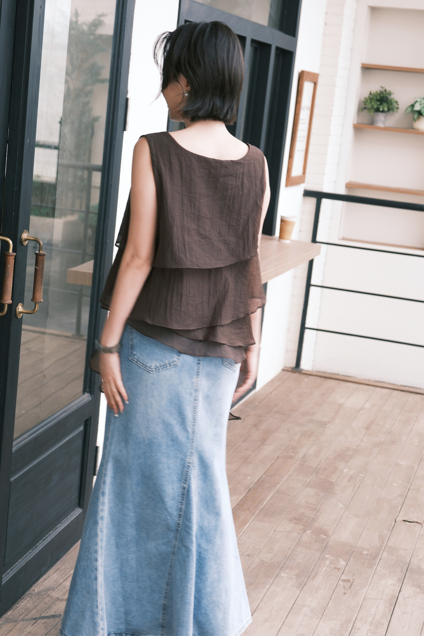 Lumière Top in Coffee