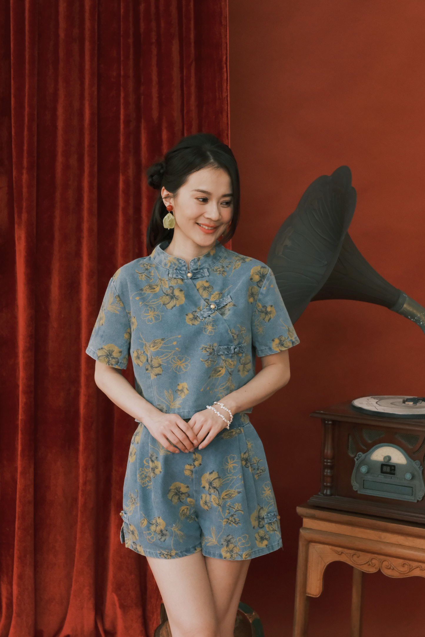 Élodie Denim Tang Set