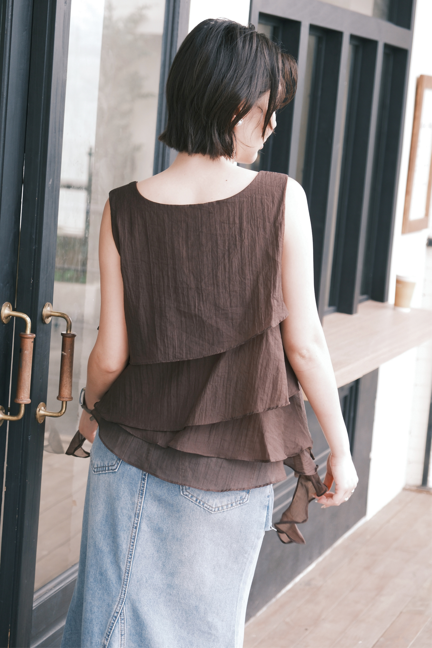 Lumière Top in Coffee