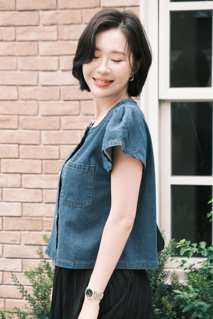 Luna Soft Denim Blouse