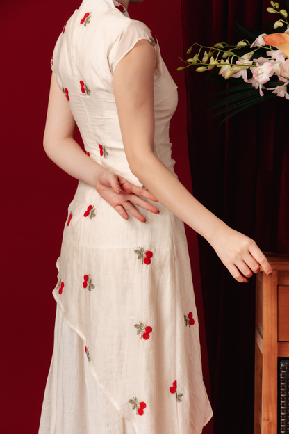 Elara Blossom Embroidered Dress