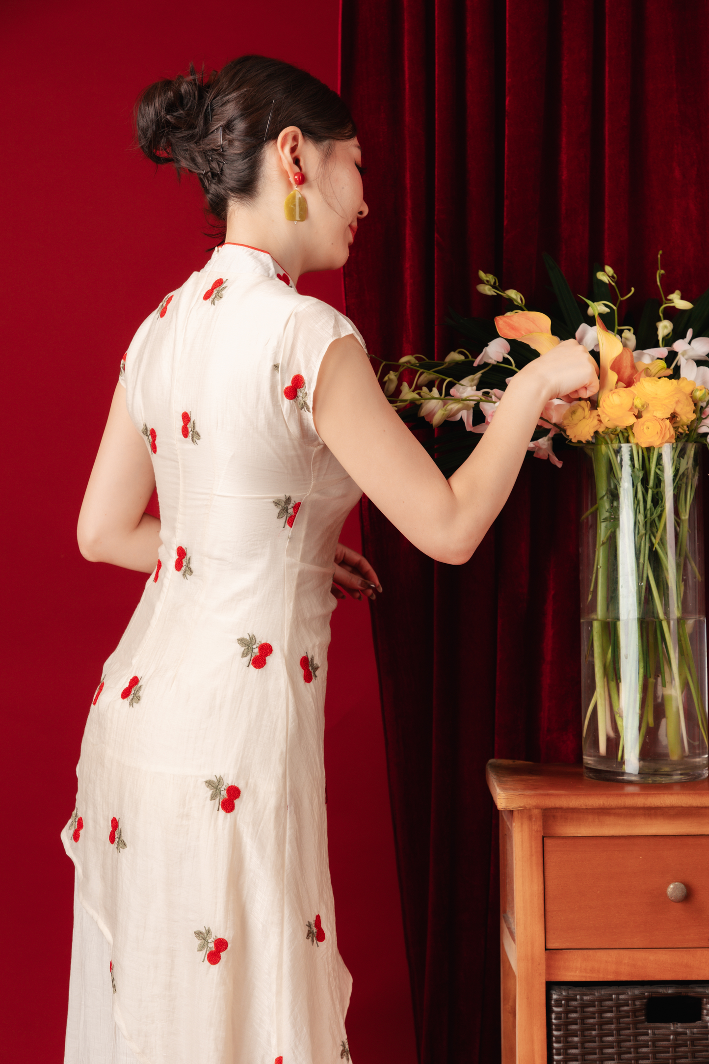 Elara Blossom Embroidered Dress