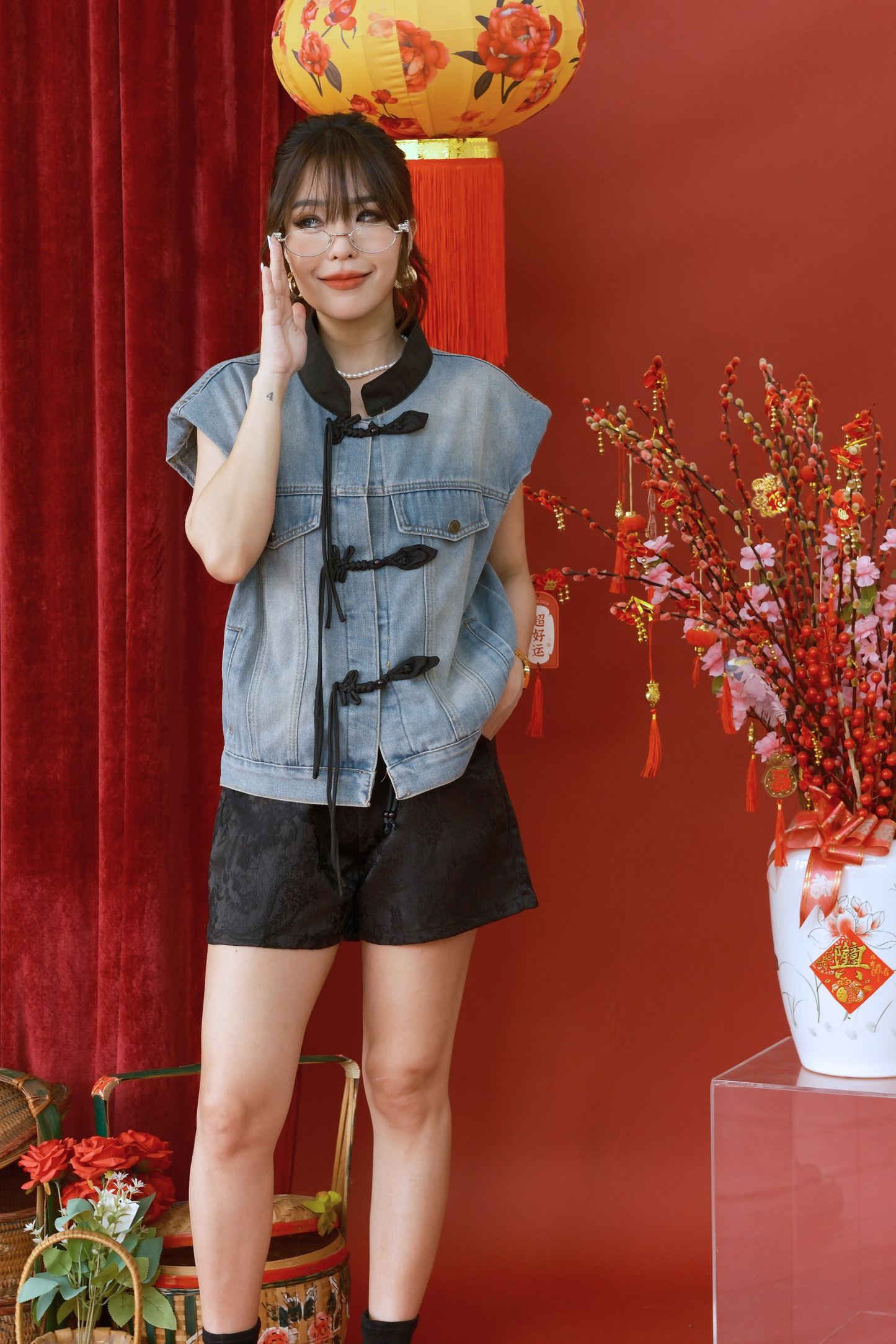 Midnight Knot Denim Vest (In-Stock)