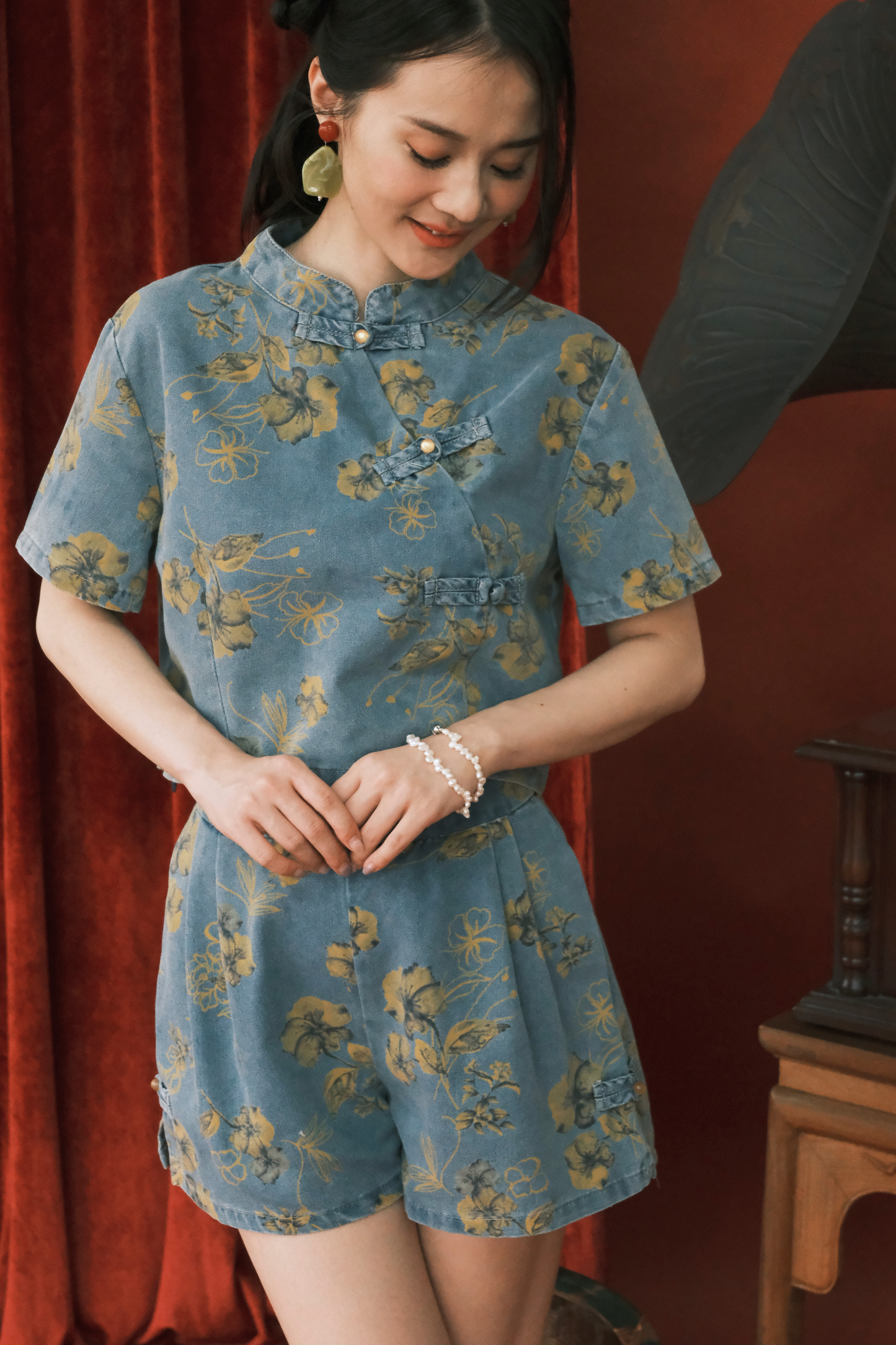 Élodie Denim Tang Set