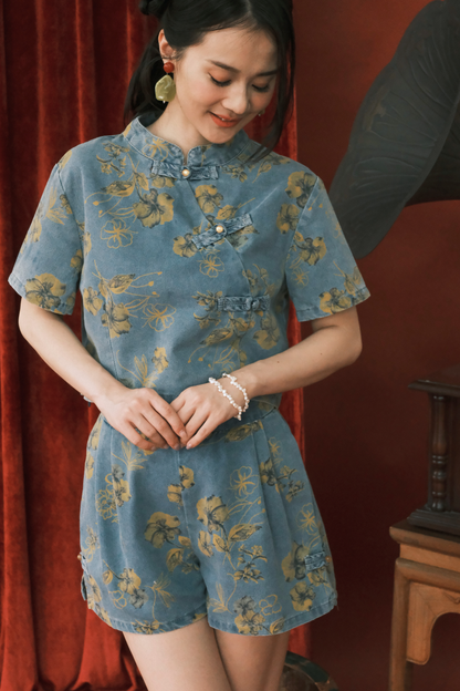 Élodie Denim Tang Set