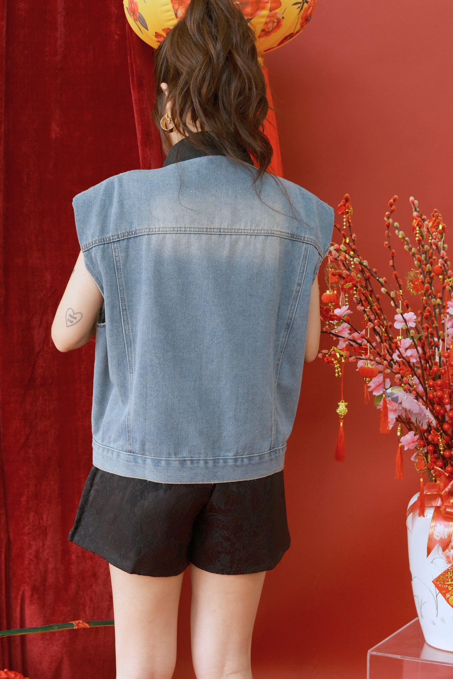 Midnight Knot Denim Vest (In-Stock)