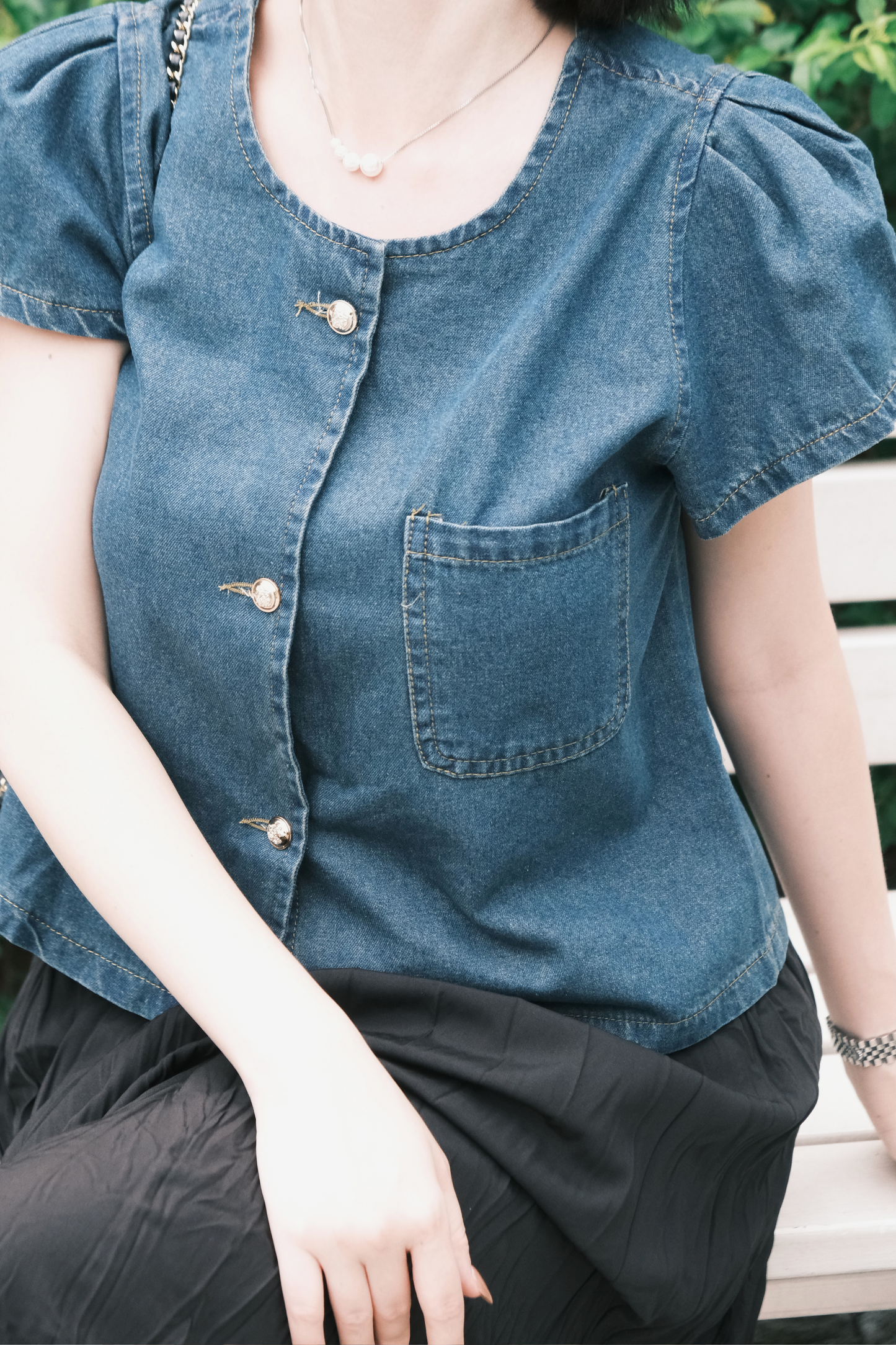 Luna Soft Denim Blouse