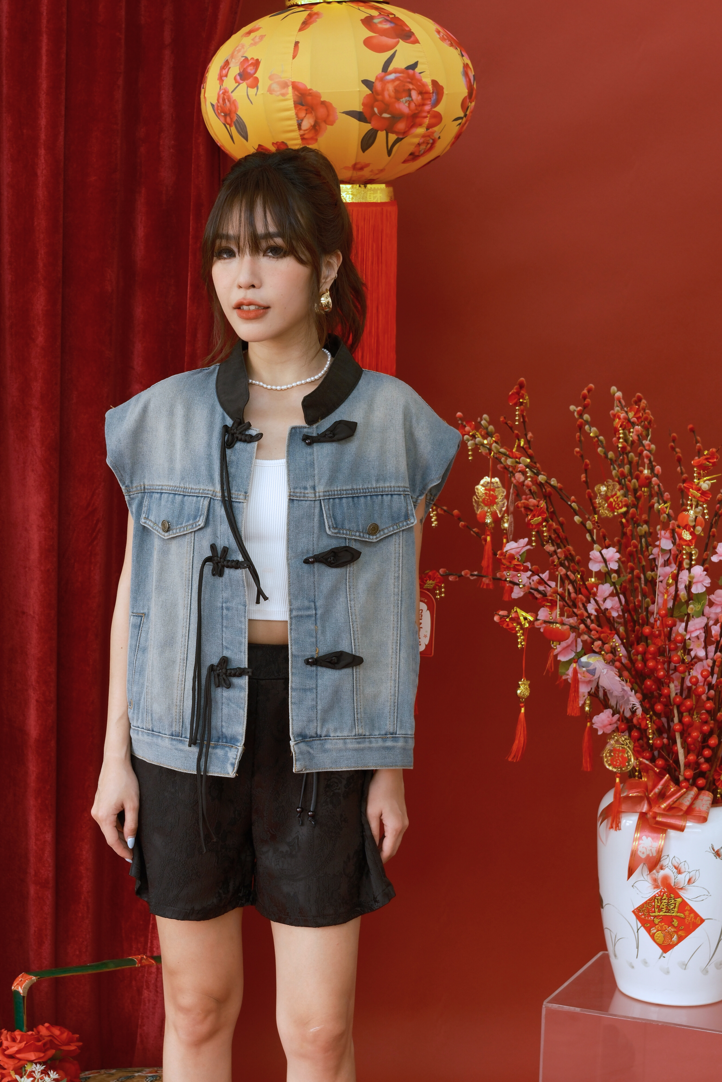 Midnight Knot Denim Vest (In-Stock)