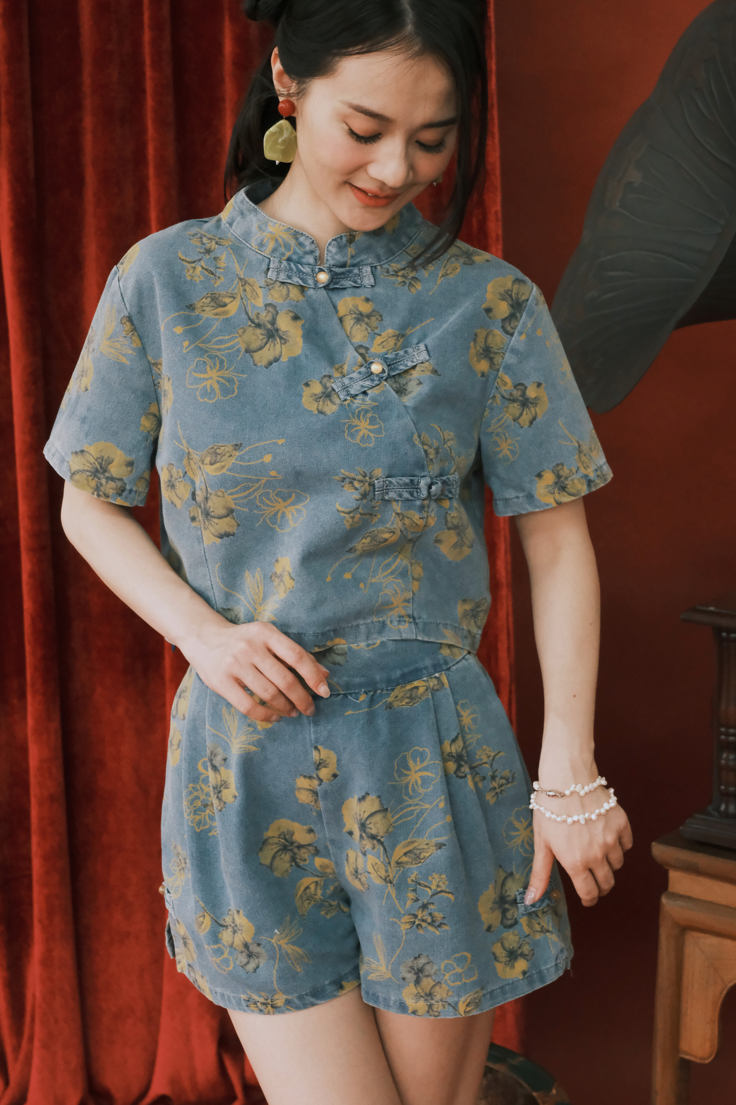 Élodie Denim Tang Set