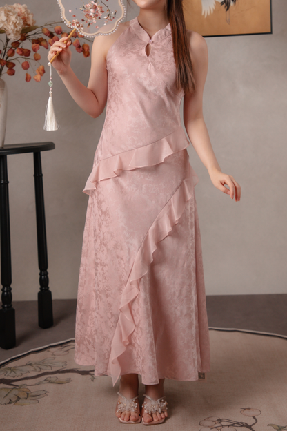 Liana Ruffle Dress in Pink