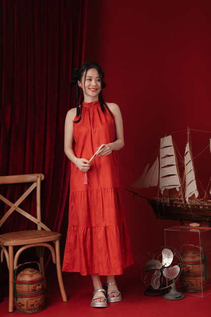 Ruby Heritage Halter Maxi Dress