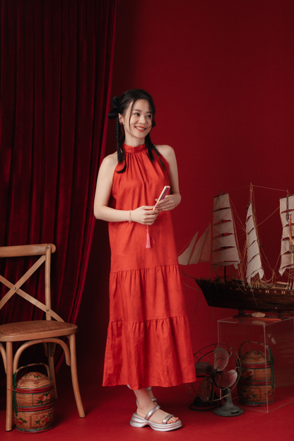 Ruby Heritage Halter Maxi Dress
