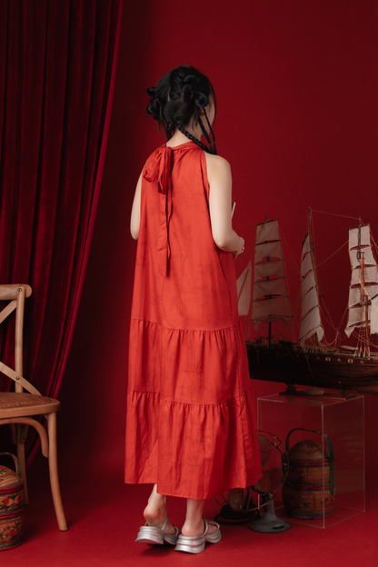 Ruby Heritage Halter Maxi Dress