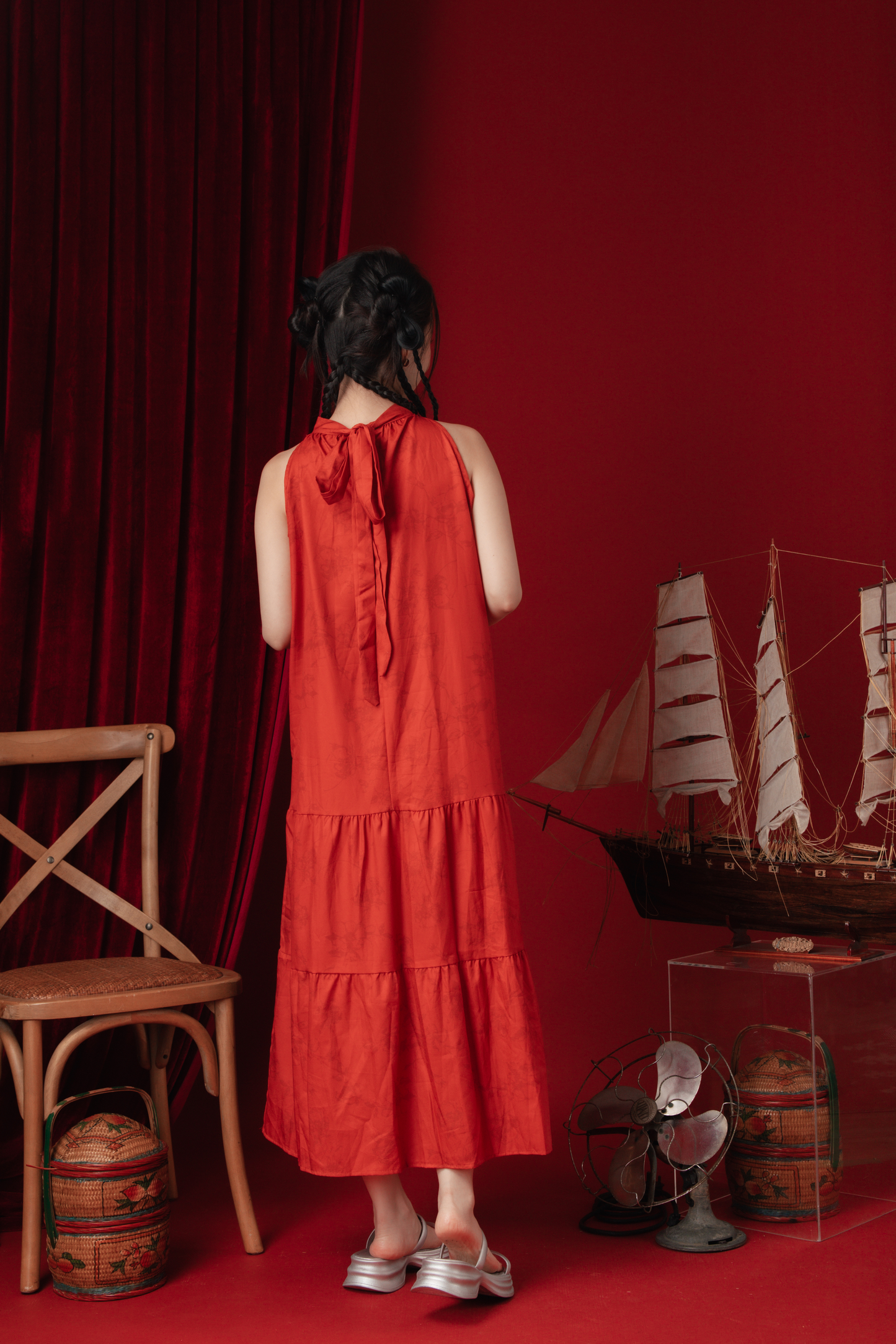 Ruby Heritage Halter Maxi Dress