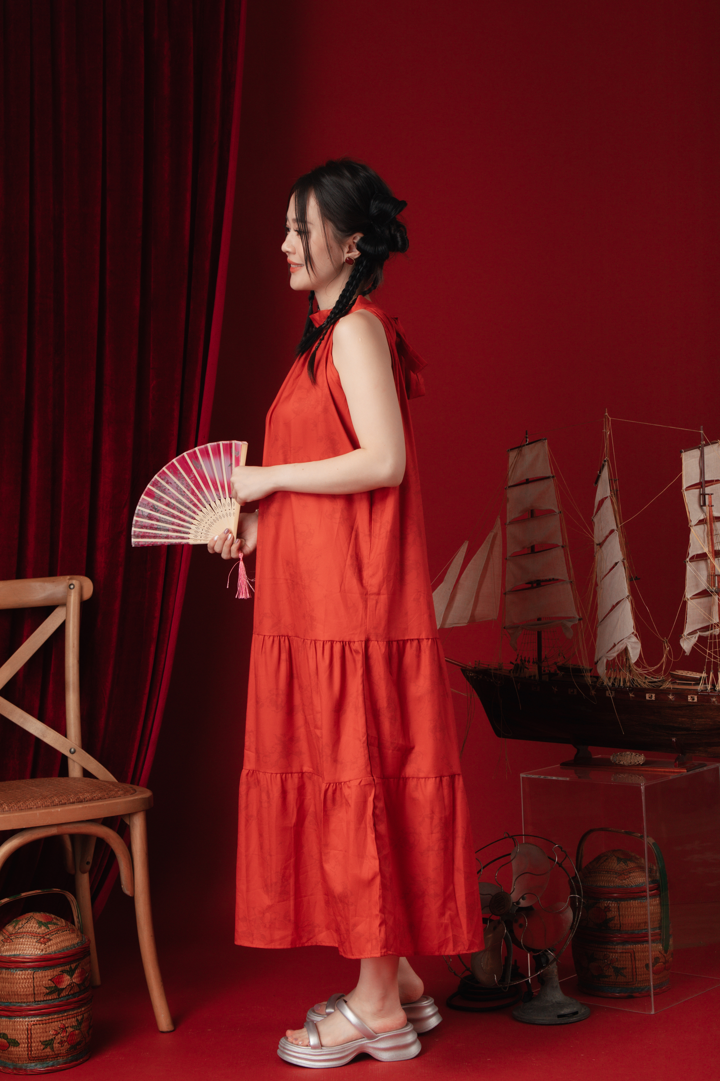 Ruby Heritage Halter Maxi Dress