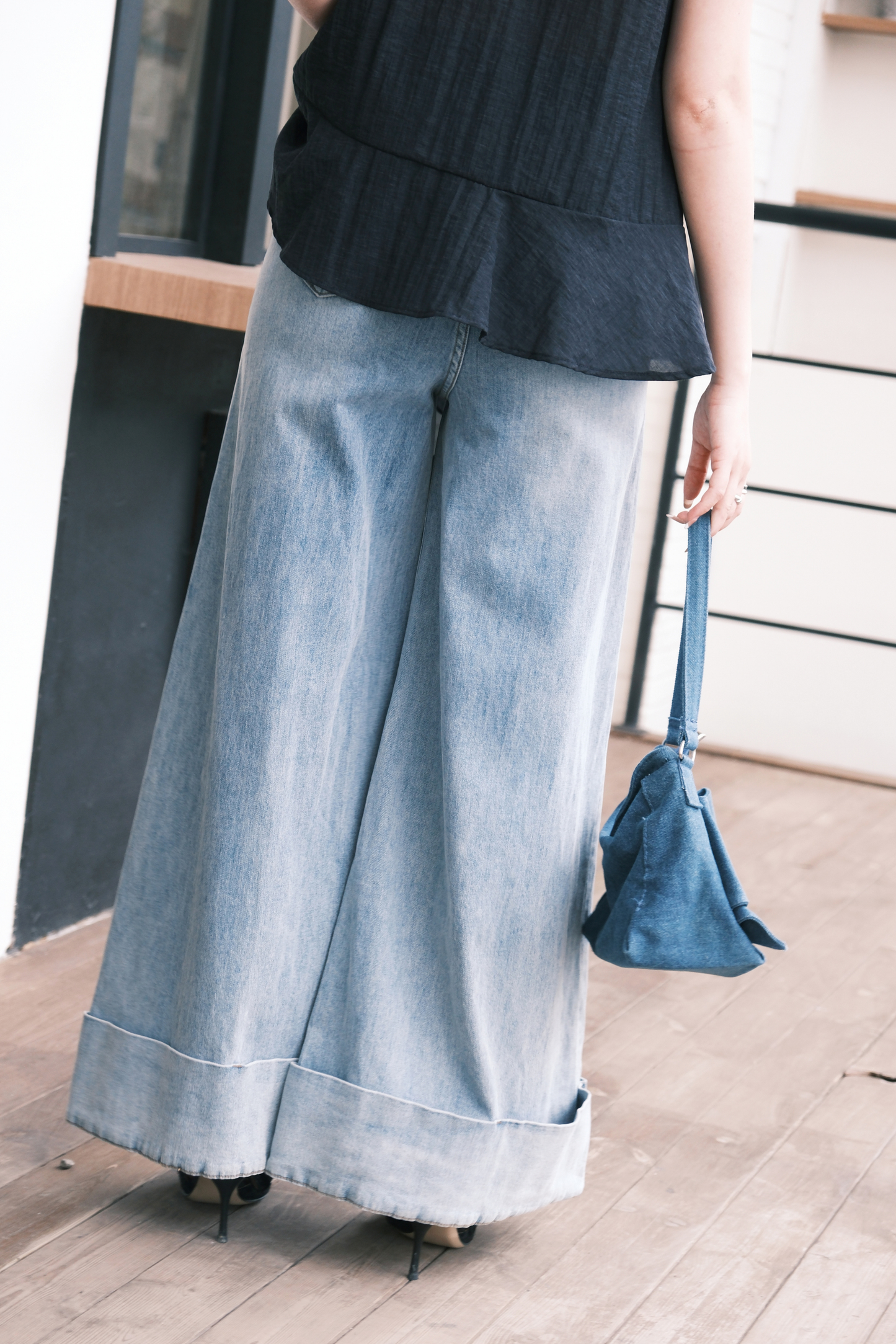 Amélie Denim Palazzo Pants