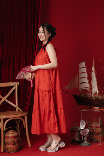 Ruby Heritage Halter Maxi Dress