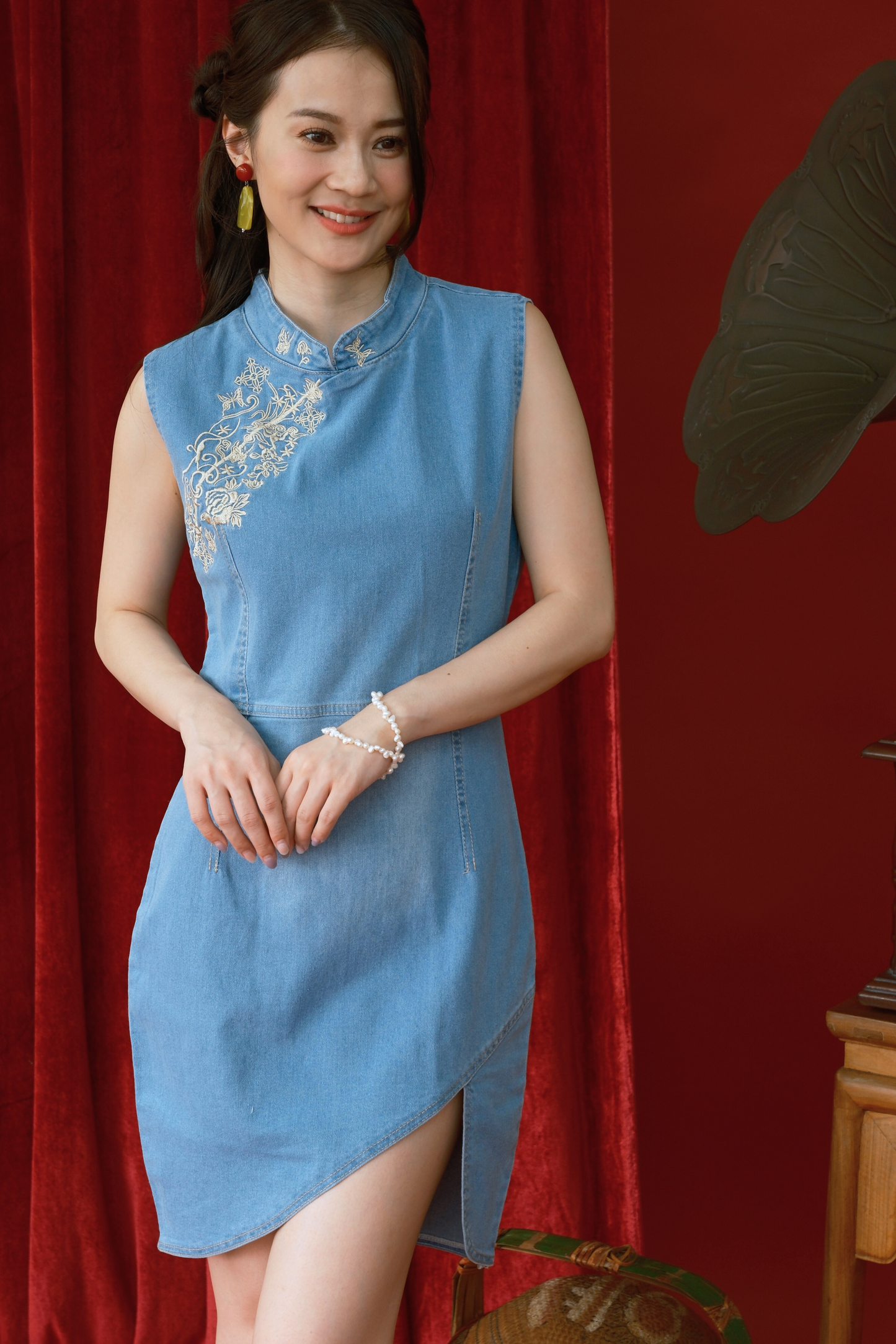 Celeste Orchid Cheongsam Dress