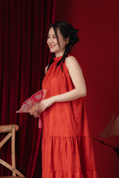 Ruby Heritage Halter Maxi Dress