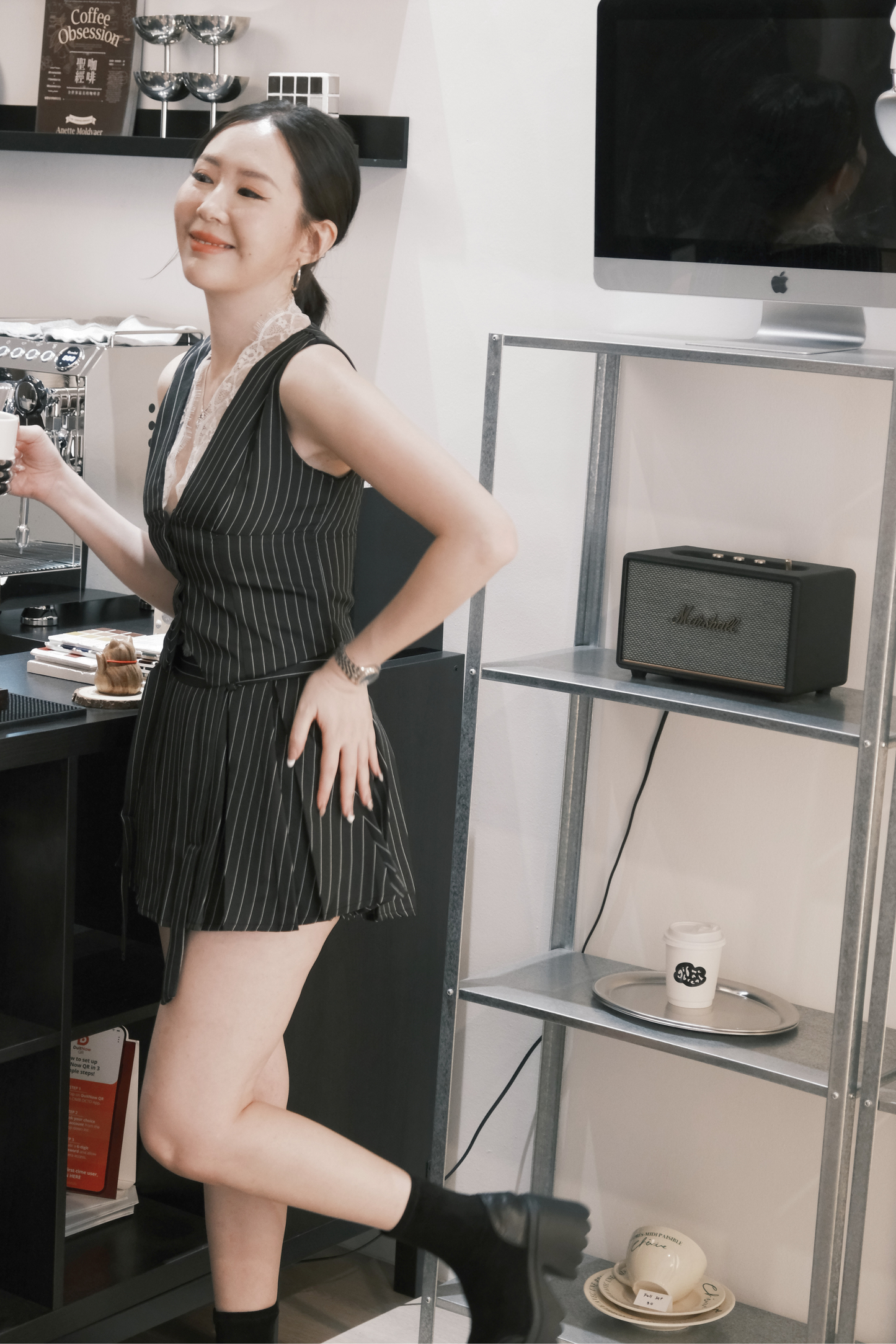 Valerie Pinstripe Vest Set