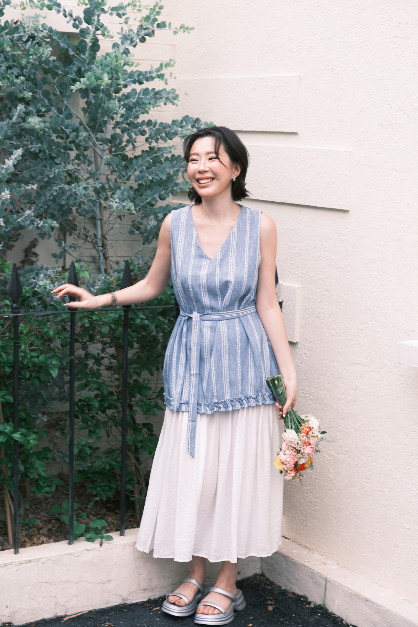 Émilie Layered Dress in Dark Blue