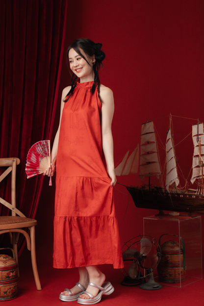 Ruby Heritage Halter Maxi Dress
