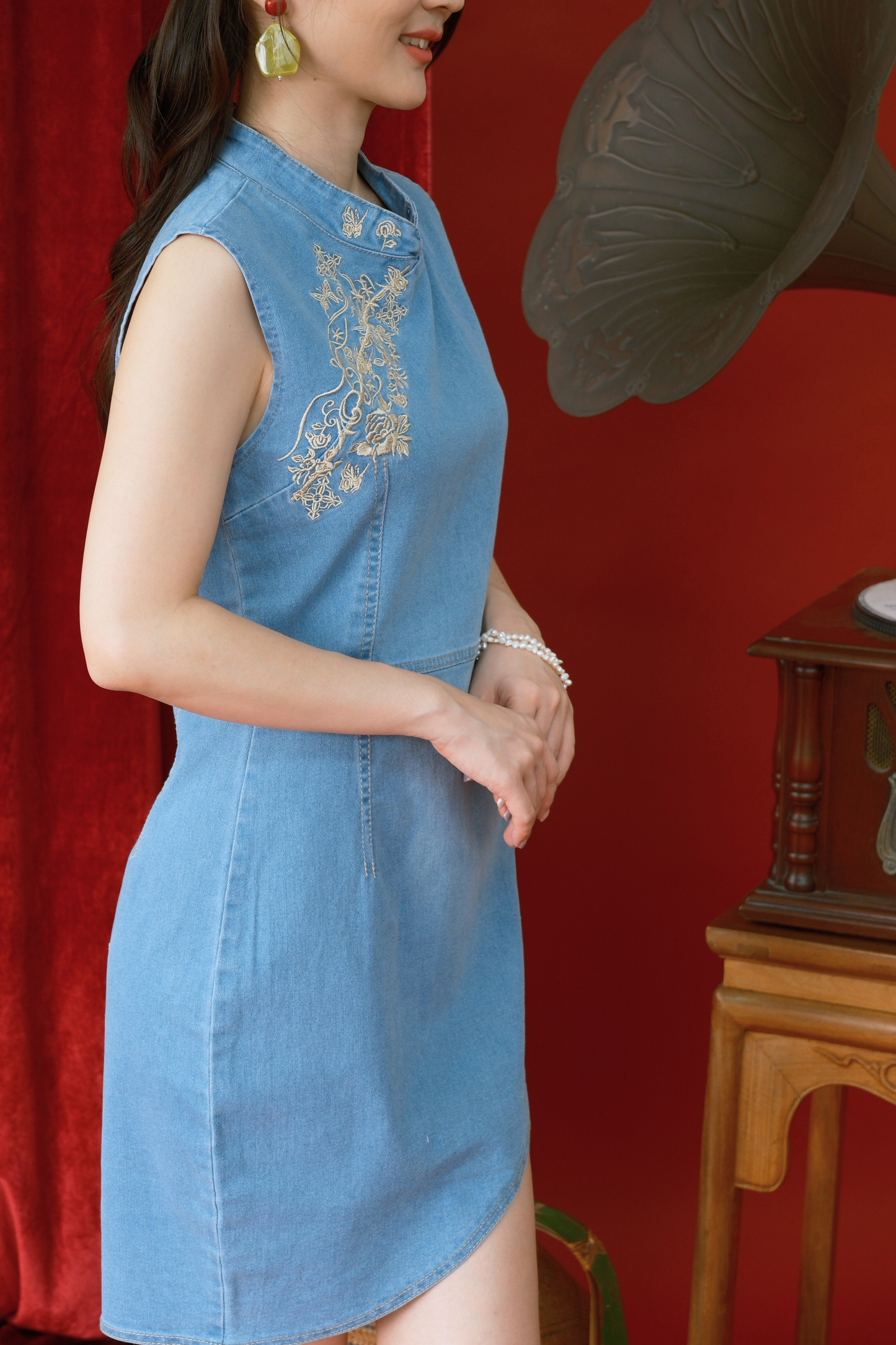 Celeste Orchid Cheongsam Dress
