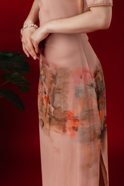 Celia Painted Bloom Cheongsam Dress
