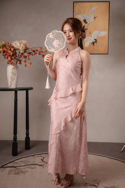 Liana Ruffle Dress in Pink