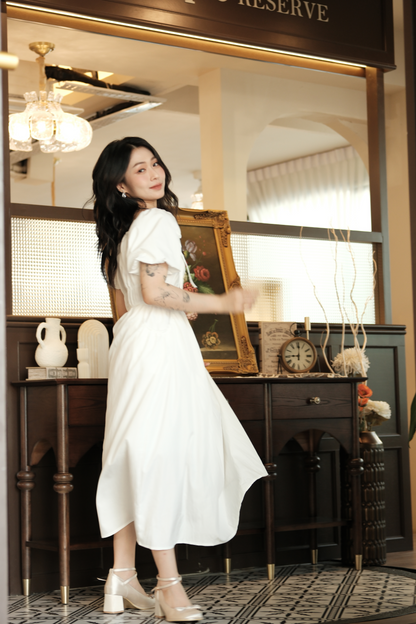 Isla Puff-Sleeve Maxi Dress