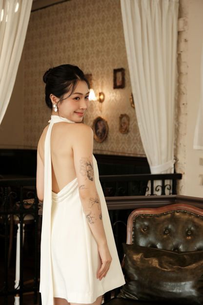 Aurélie Halter Backless Mini Dress