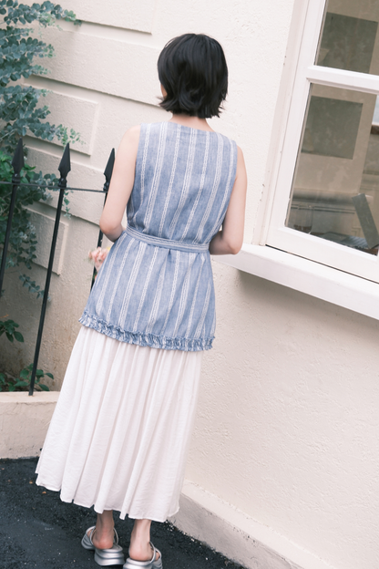 Émilie Layered Dress in Dark Blue