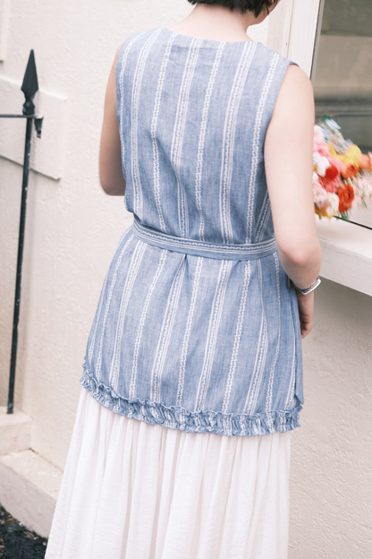 Émilie Layered Dress in Dark Blue