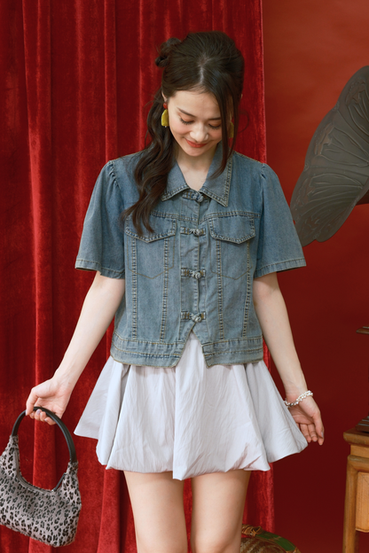 Bubble Mini Skort in Grey