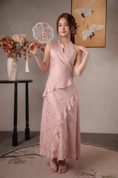 Liana Ruffle Dress in Pink