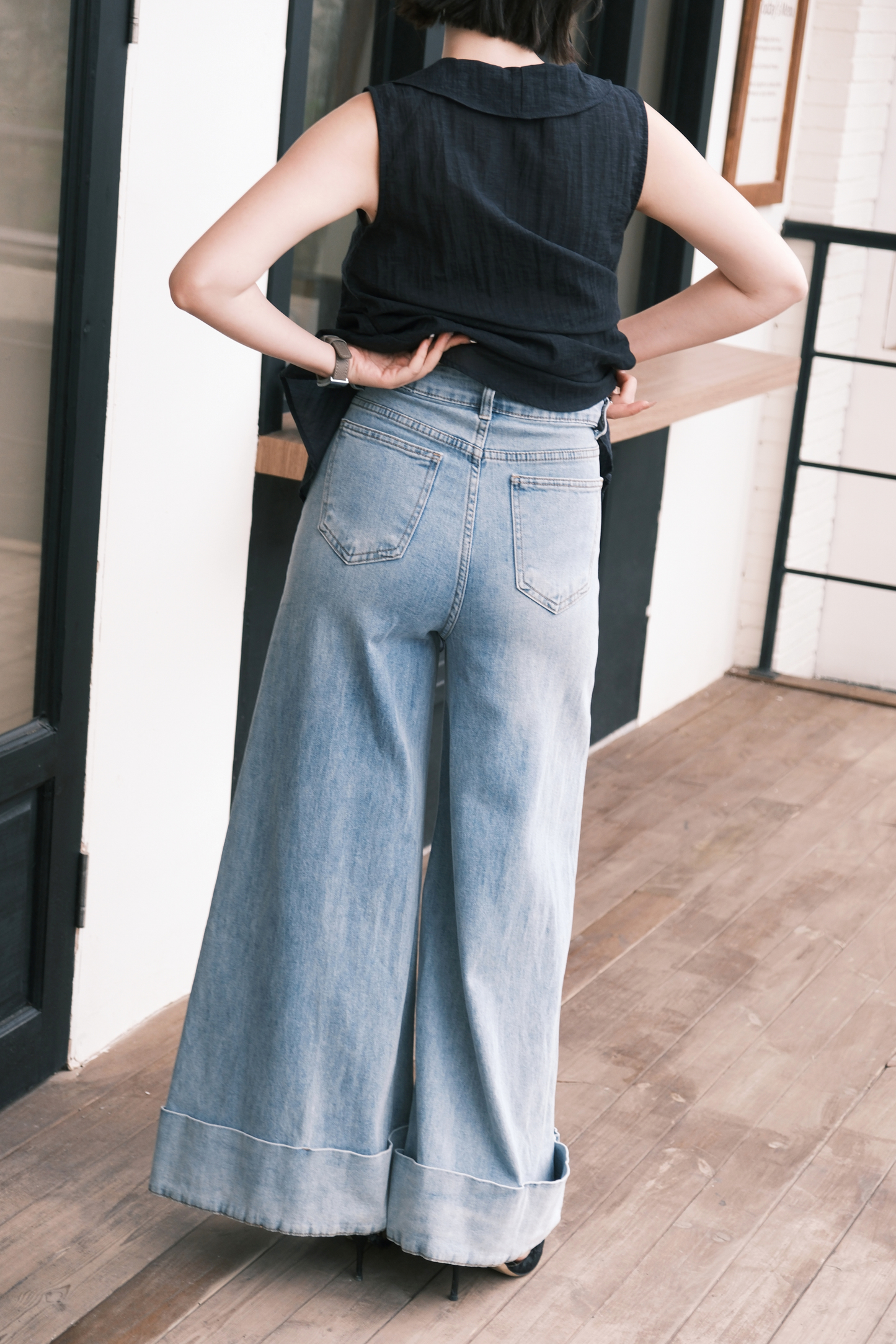 Amélie Denim Palazzo Pants