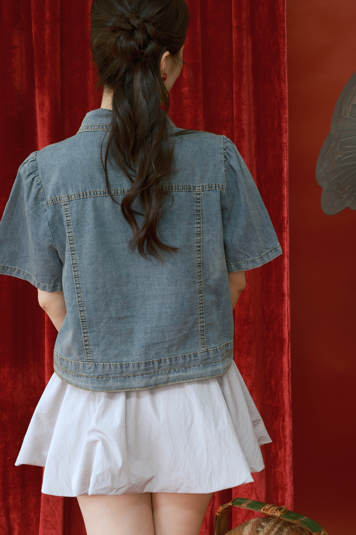 Bubble Mini Skort in Grey