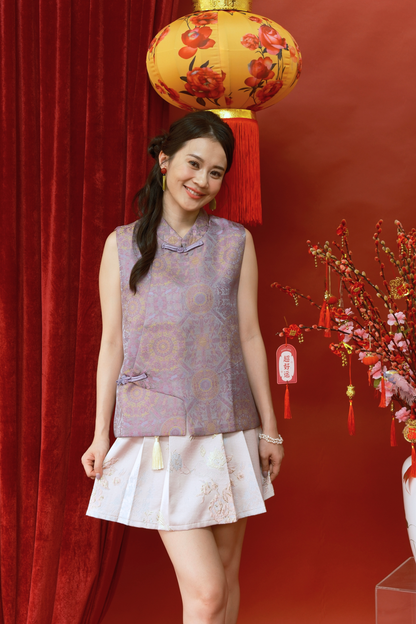 Serenity Silk A-Line Skirt in Pink (In-Stock)