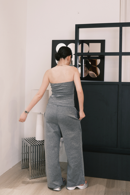 Celine Tie-Waist Jumpsuit Set