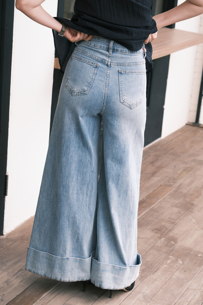 Amélie Denim Palazzo Pants