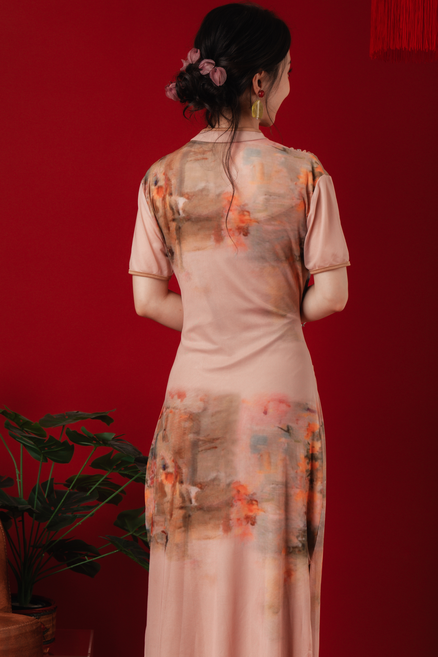 Celia Painted Bloom Cheongsam Dress