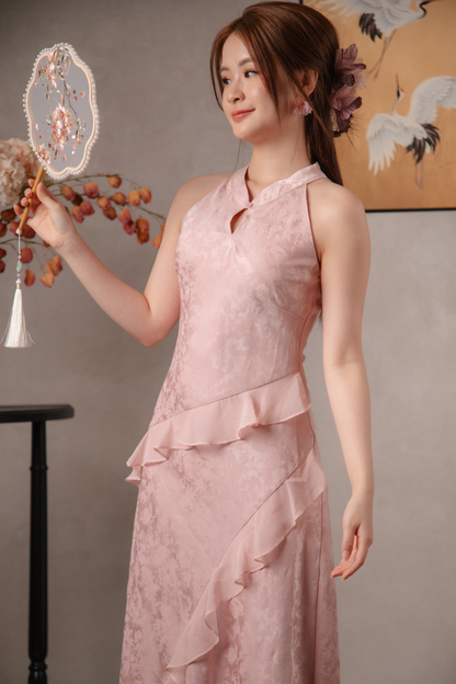 Liana Ruffle Dress in Pink