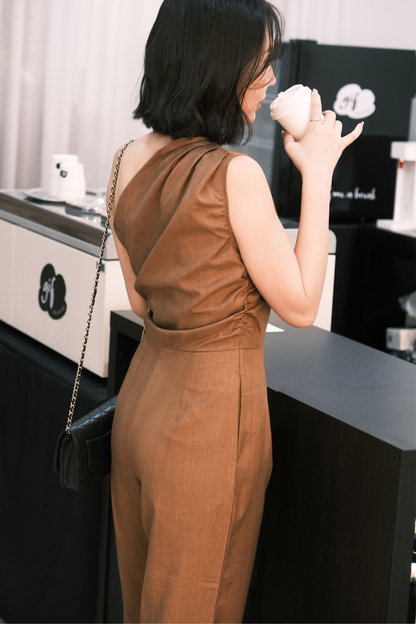 Clémence Luxe One-Shoulder Jumpsuit