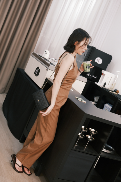 Clémence Luxe One-Shoulder Jumpsuit