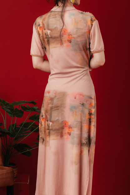 Celia Painted Bloom Cheongsam Dress