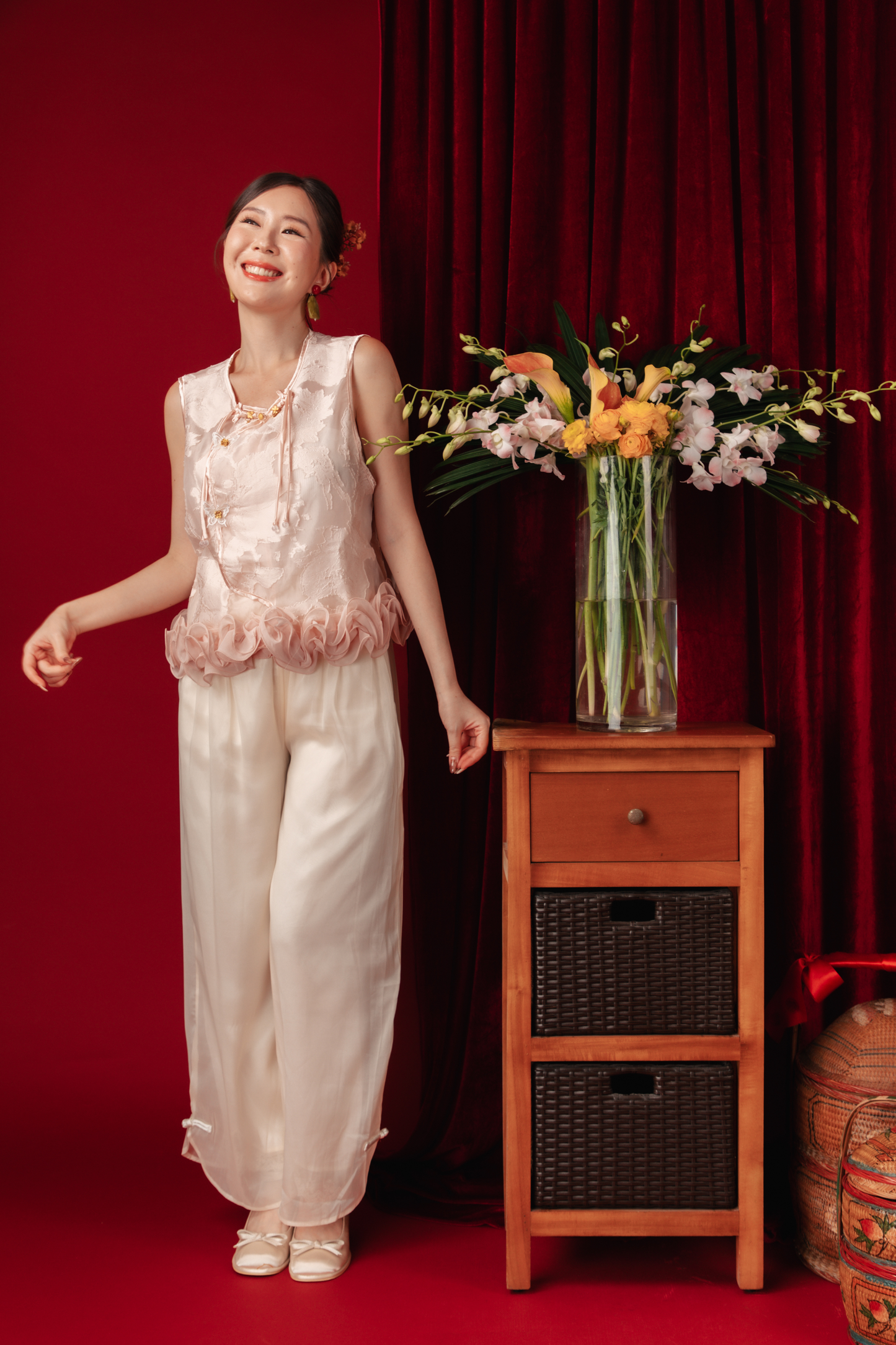 Amara Blossom Lace Two-Piece Set