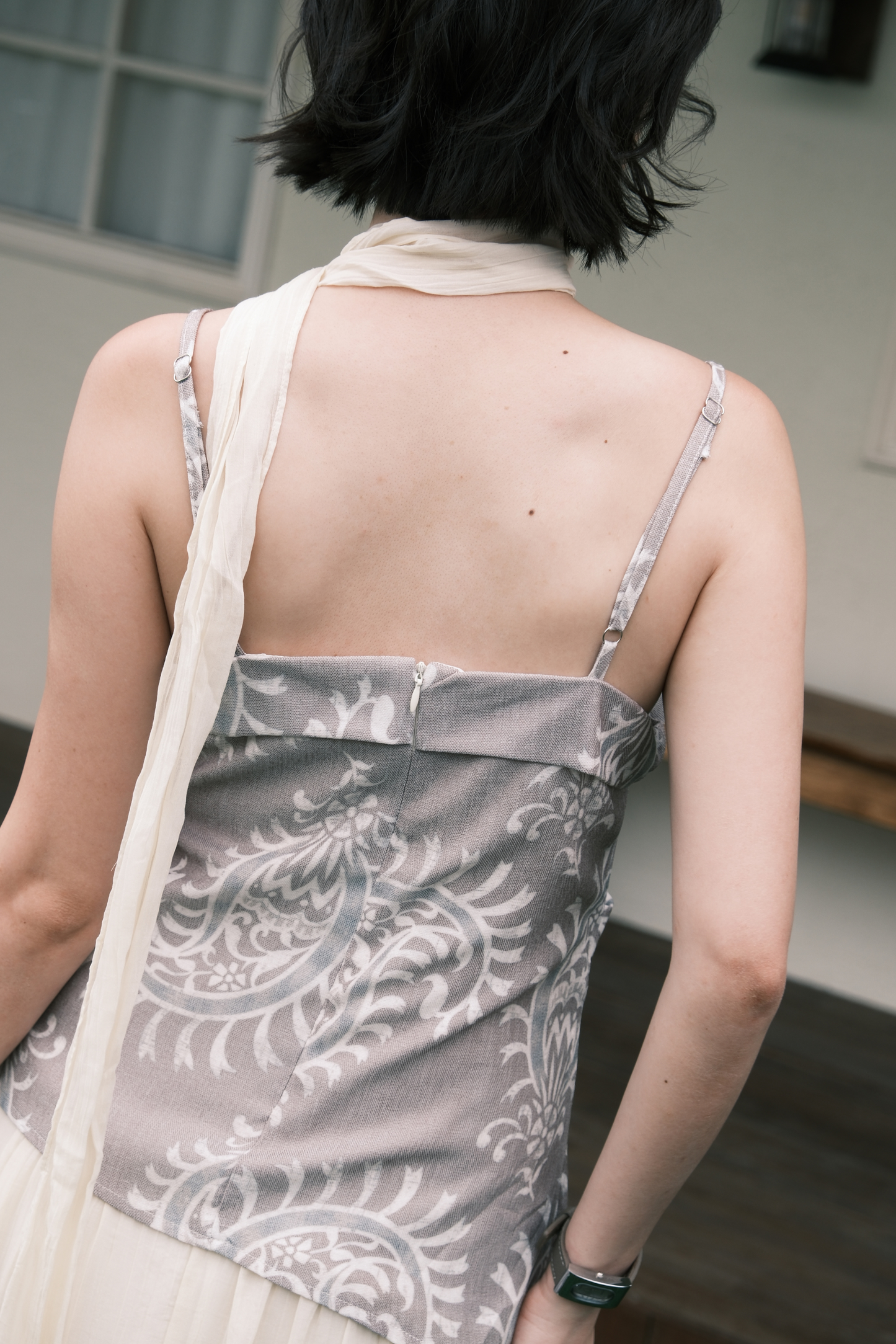 Seraphina Embroidered Dress in Grey