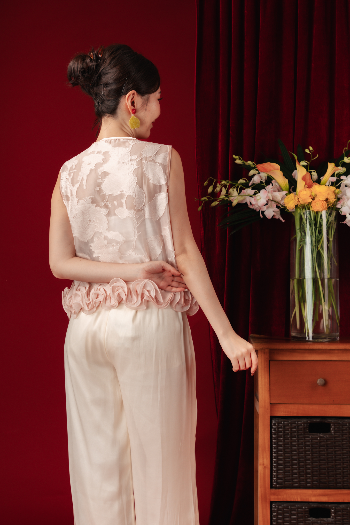 Amara Blossom Lace Two-Piece Set