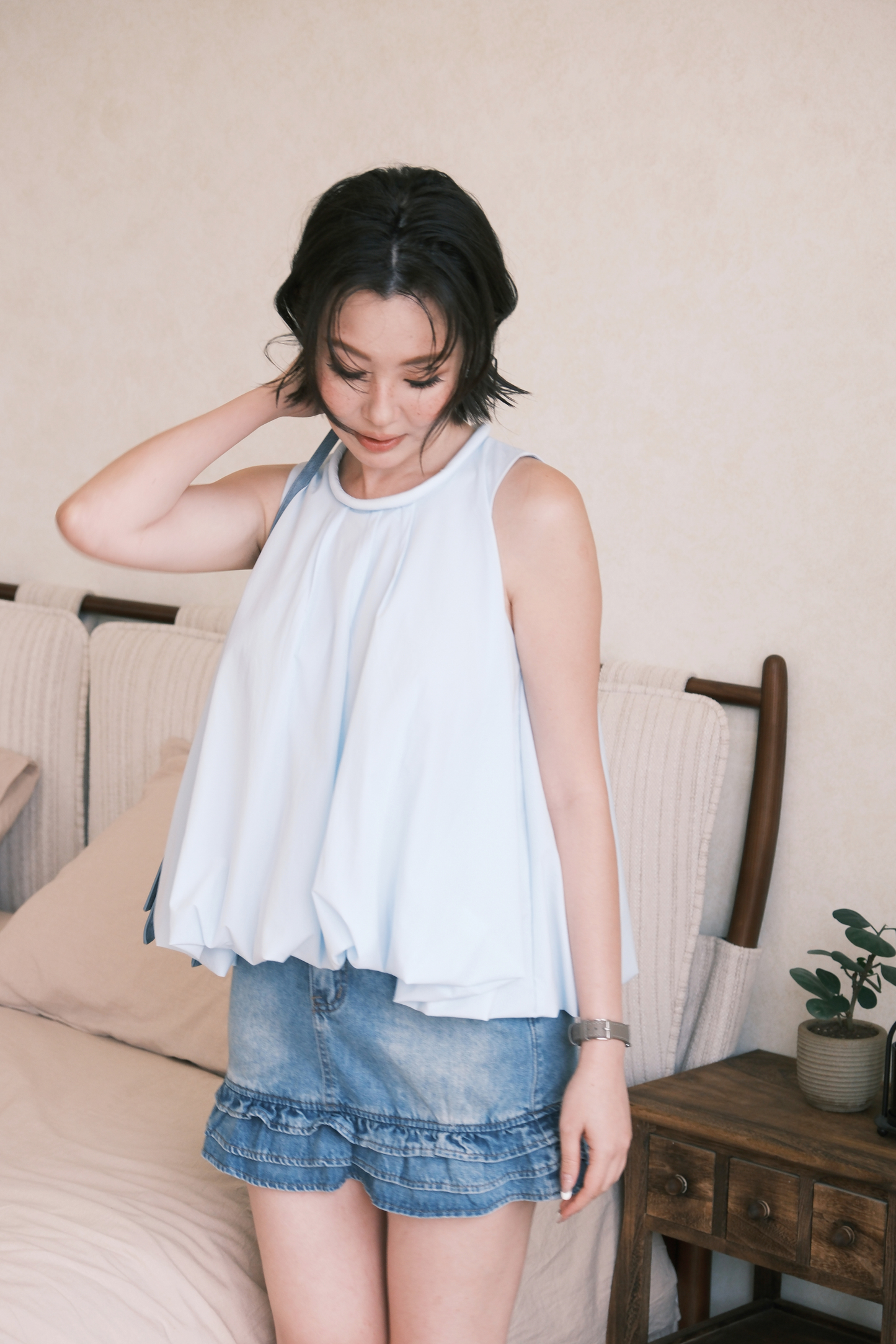 Rosalie Ruffle Denim Skirt