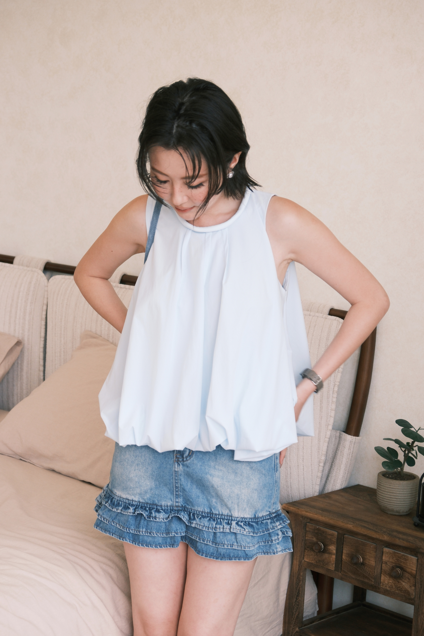 Rosalie Ruffle Denim Skirt